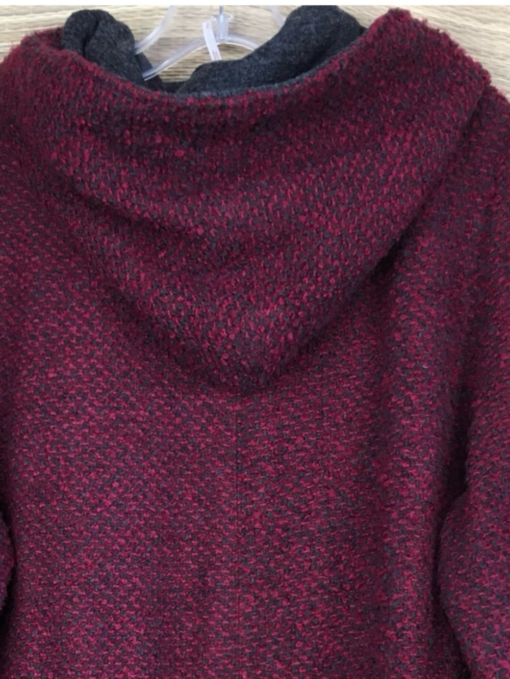 Free People "Satellite Image"
Tweed Wool Blend Hooded Jersey-Lined Coat Size S/P - Picture 9 of 14